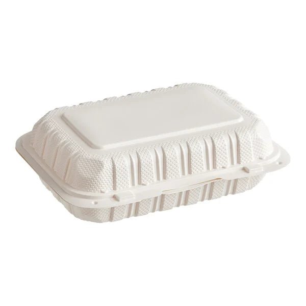 9"X6" Eco Friendly Microwavable , Food Containers with Clamshell Hinged Lid - Image 3