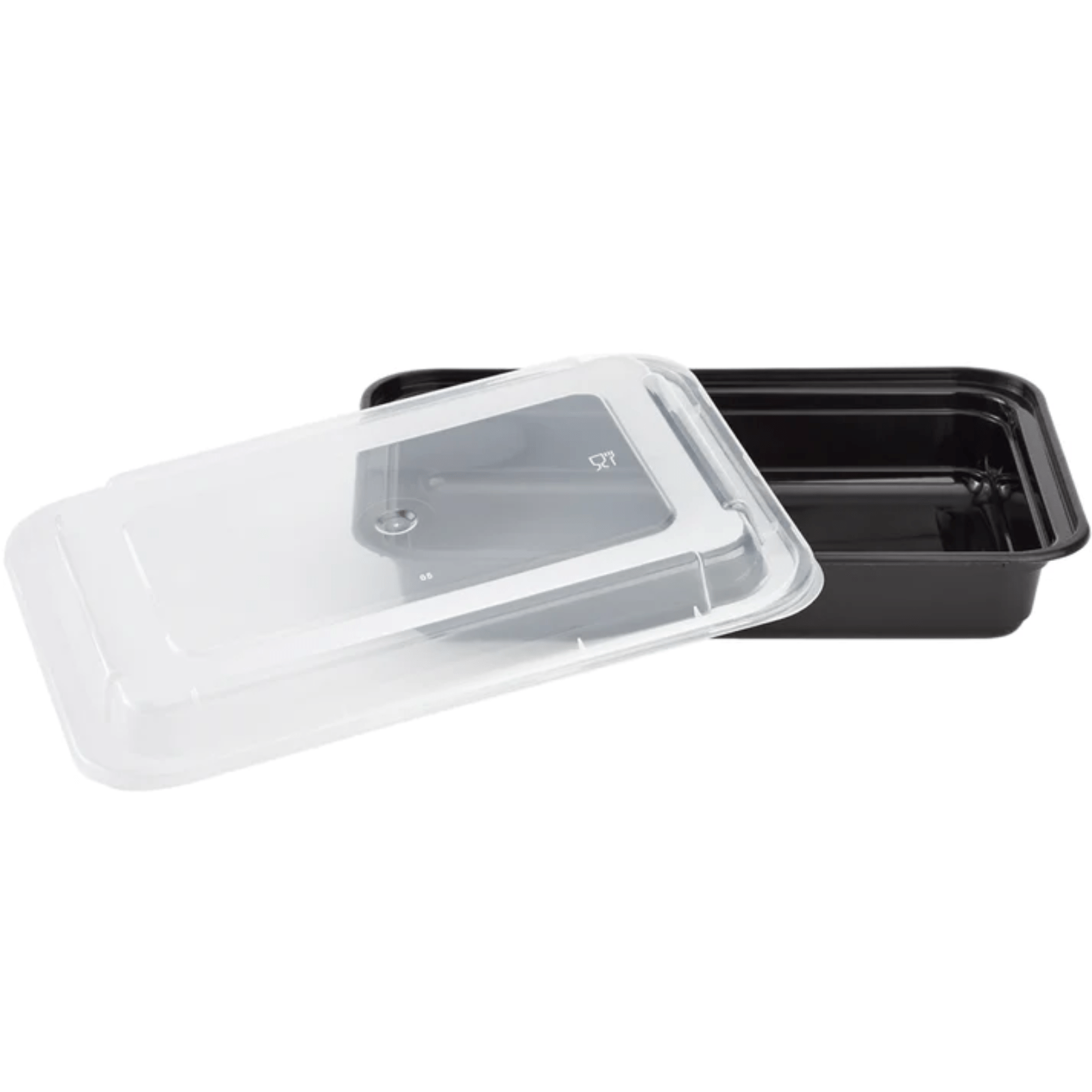 38oz. Disposable Black Rectangular Meal Prep/ Bento Box Containers with Lids