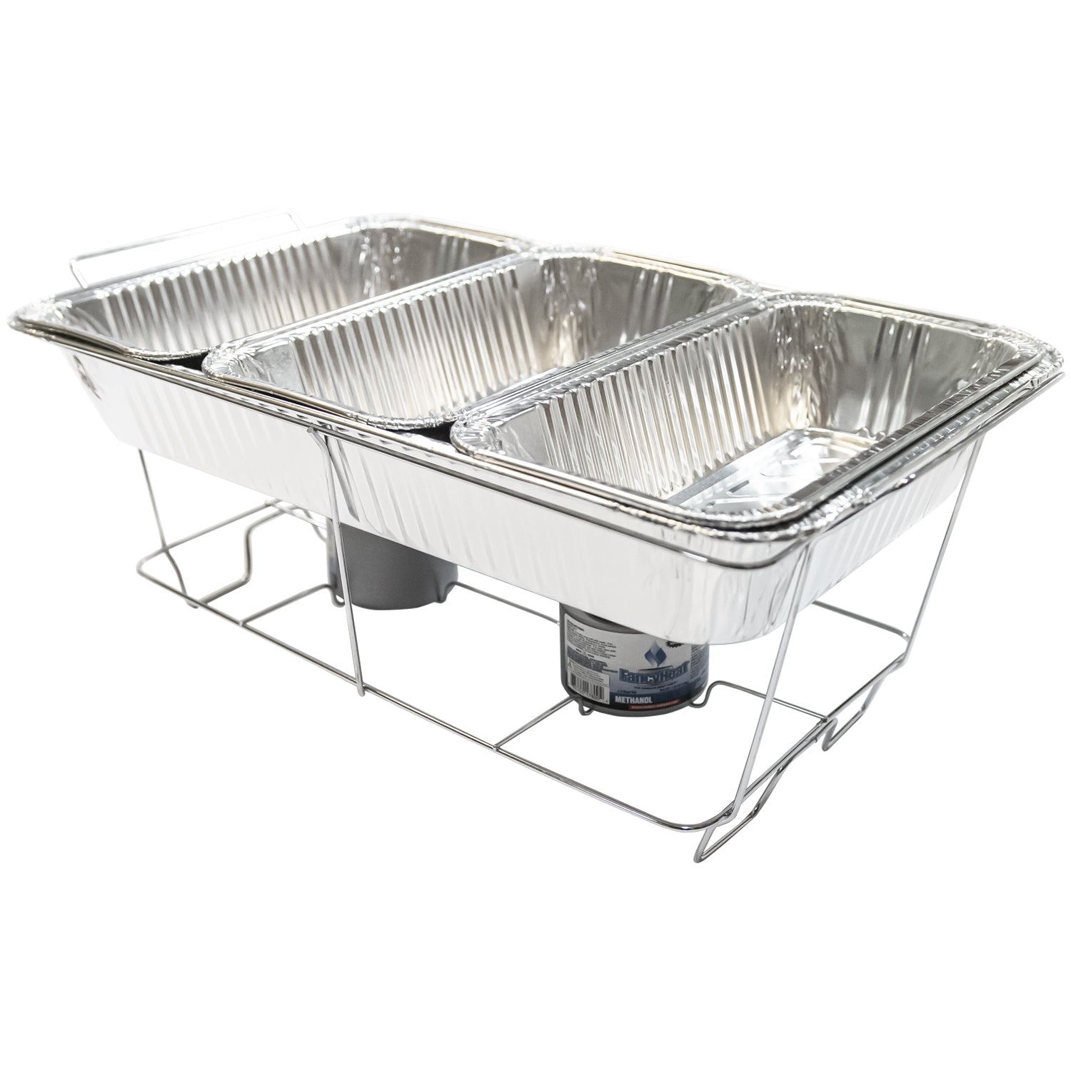 Disposable Aluminum 5LB Loaf Pans Chafing Dish Buffet Party Set with Handy Lighter 20 Pc - Image 3