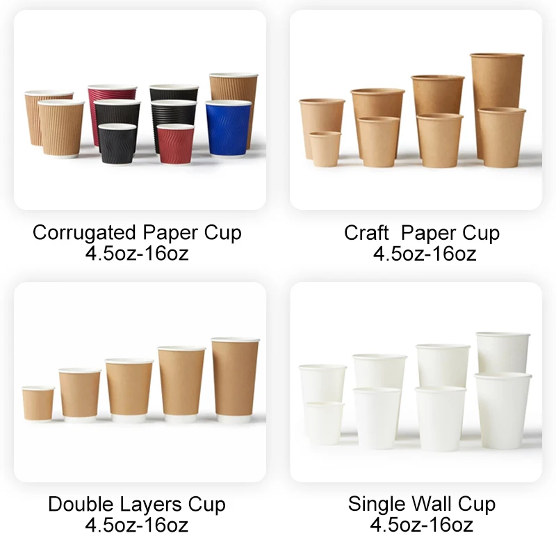 Custom Biodegradable to Go Airline Disposable Kraft Ripple Double Wall Paper Tea Coffee Coffe Dispos Cup with Lid - Image 5