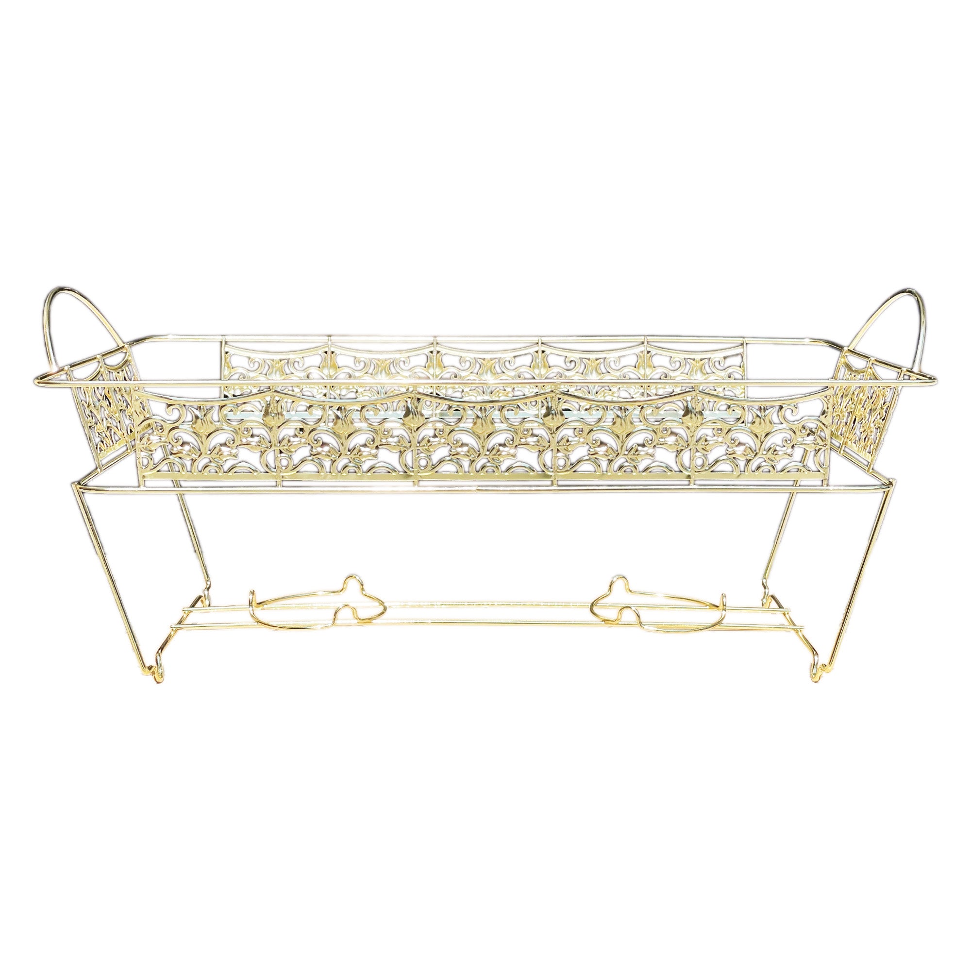 Hanna K. Signature Elements Decorative Disposable Gold Full size Chafing Rack - Image 2
