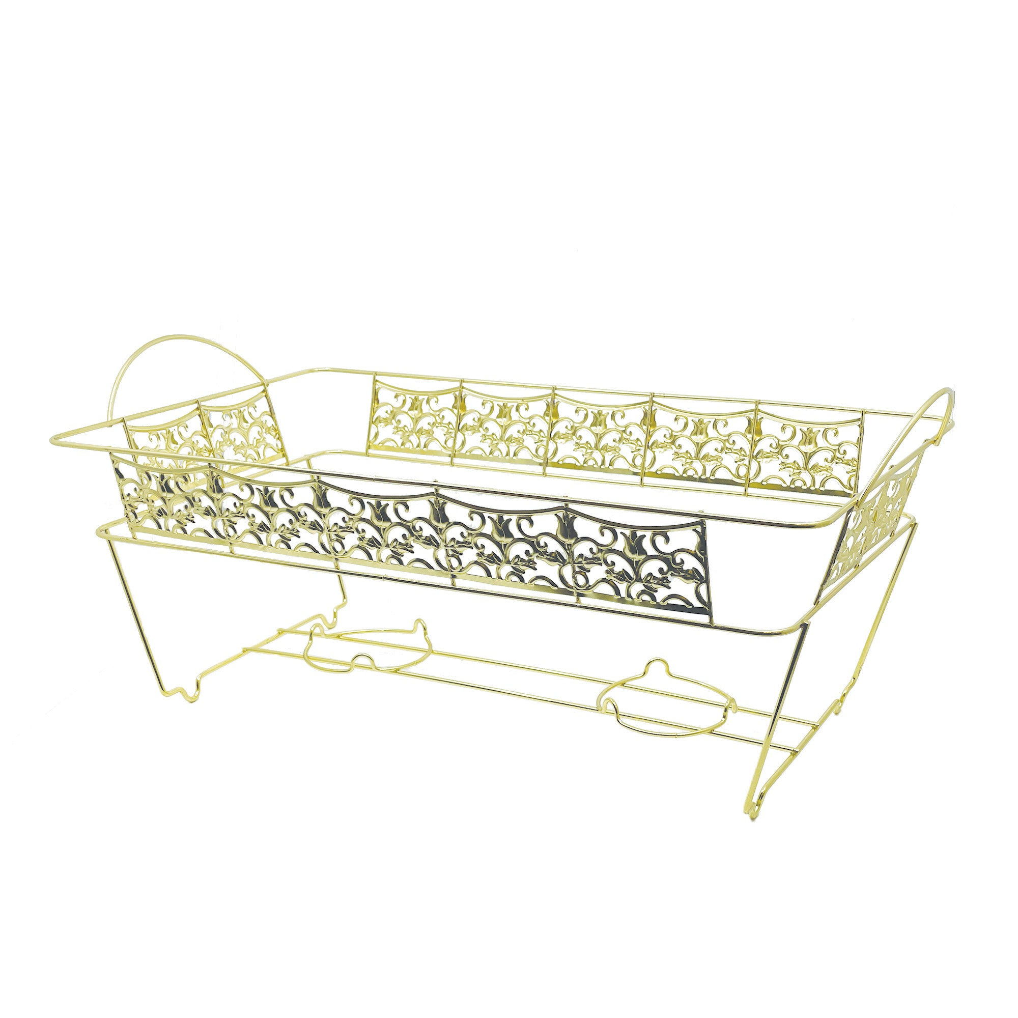 Hanna K. Signature Elements Decorative Disposable Gold Full size Chafing Rack