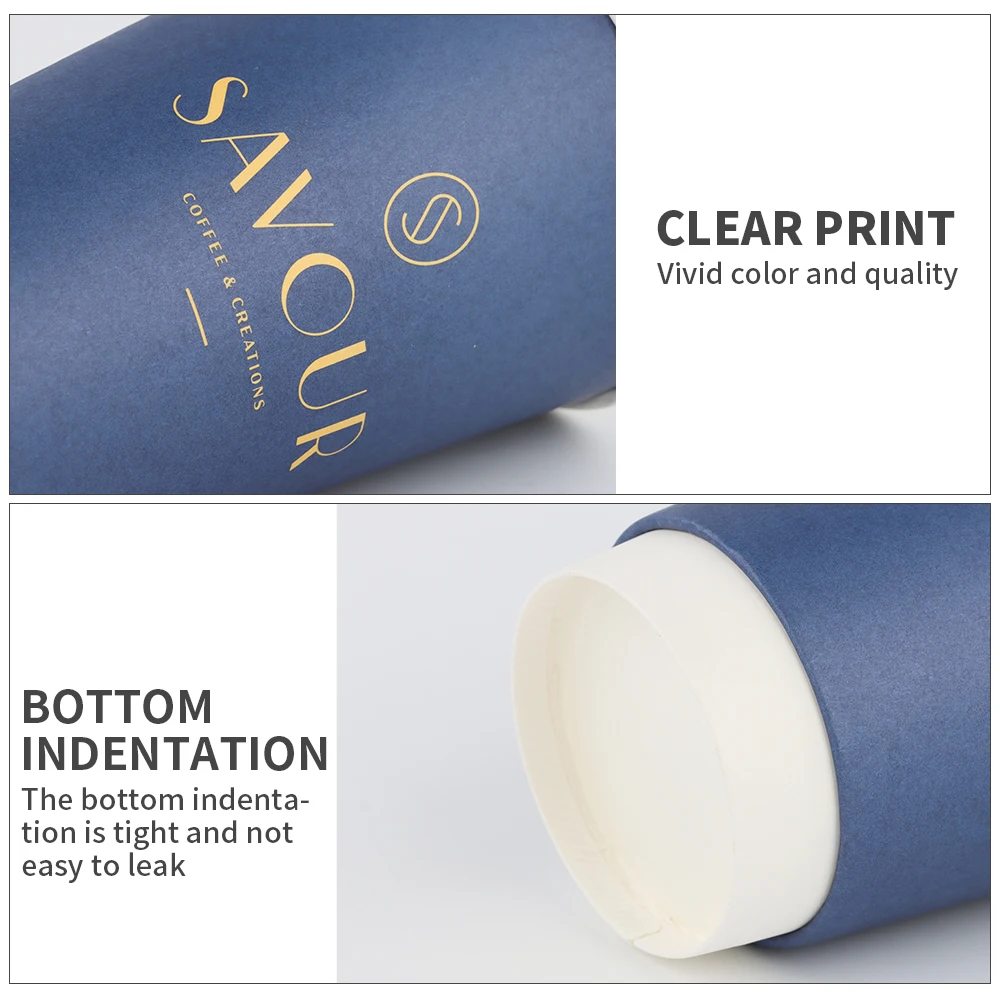 Disposable Wholesale Colorful Custom Logo Printed Pe Coated Kraft Hot Drink Double Wall Paper Coffee Cups for Hot Drink - Image 5