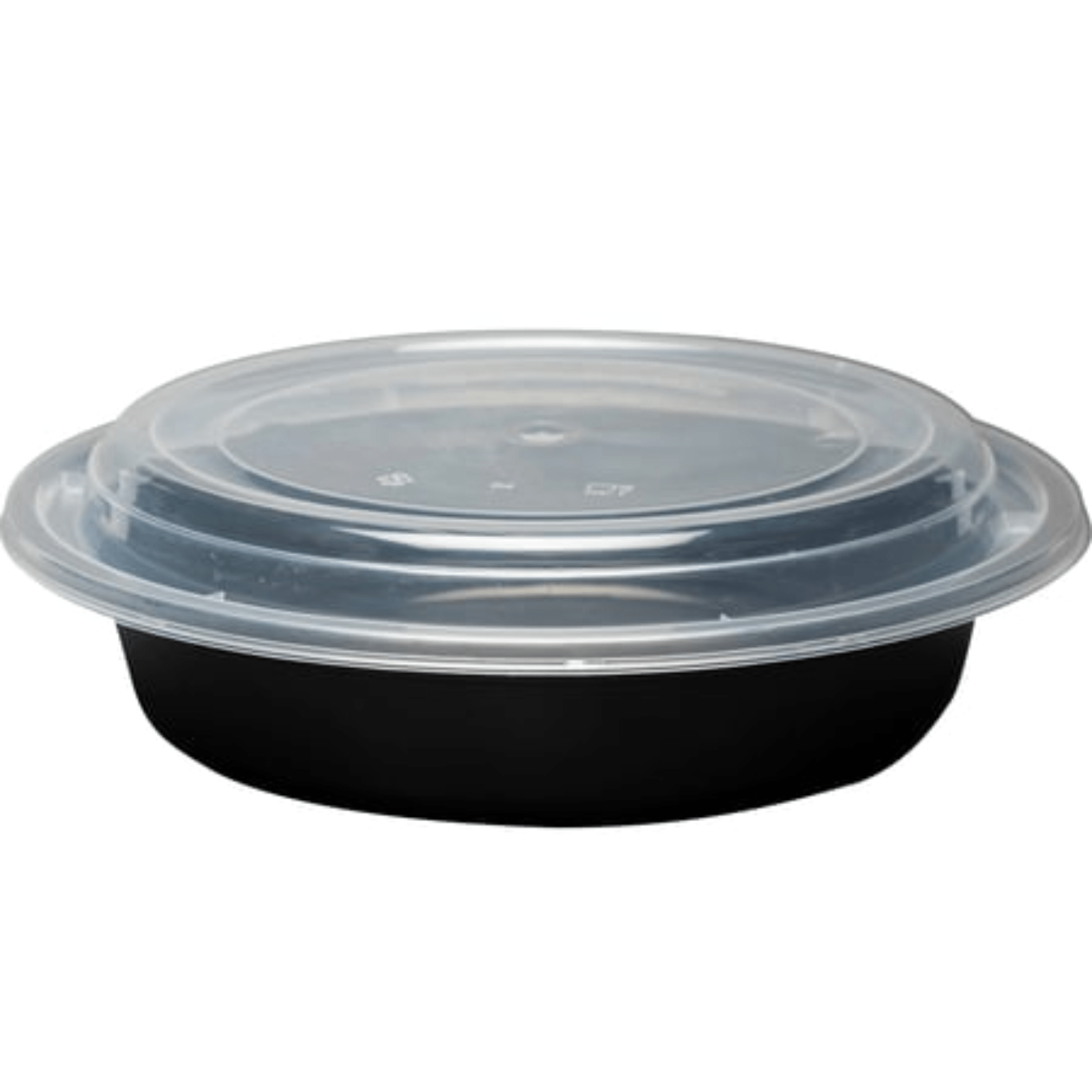 24oz. Disposable Round Meal Prep/ Bento Box Containers with Clear Lids