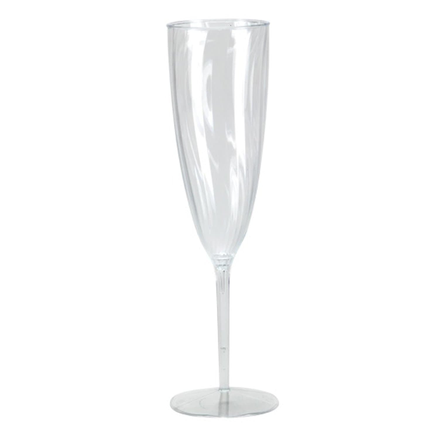 Lillian Tablesettings Elegant Plastic Champagne Flutes Clear 6 oz