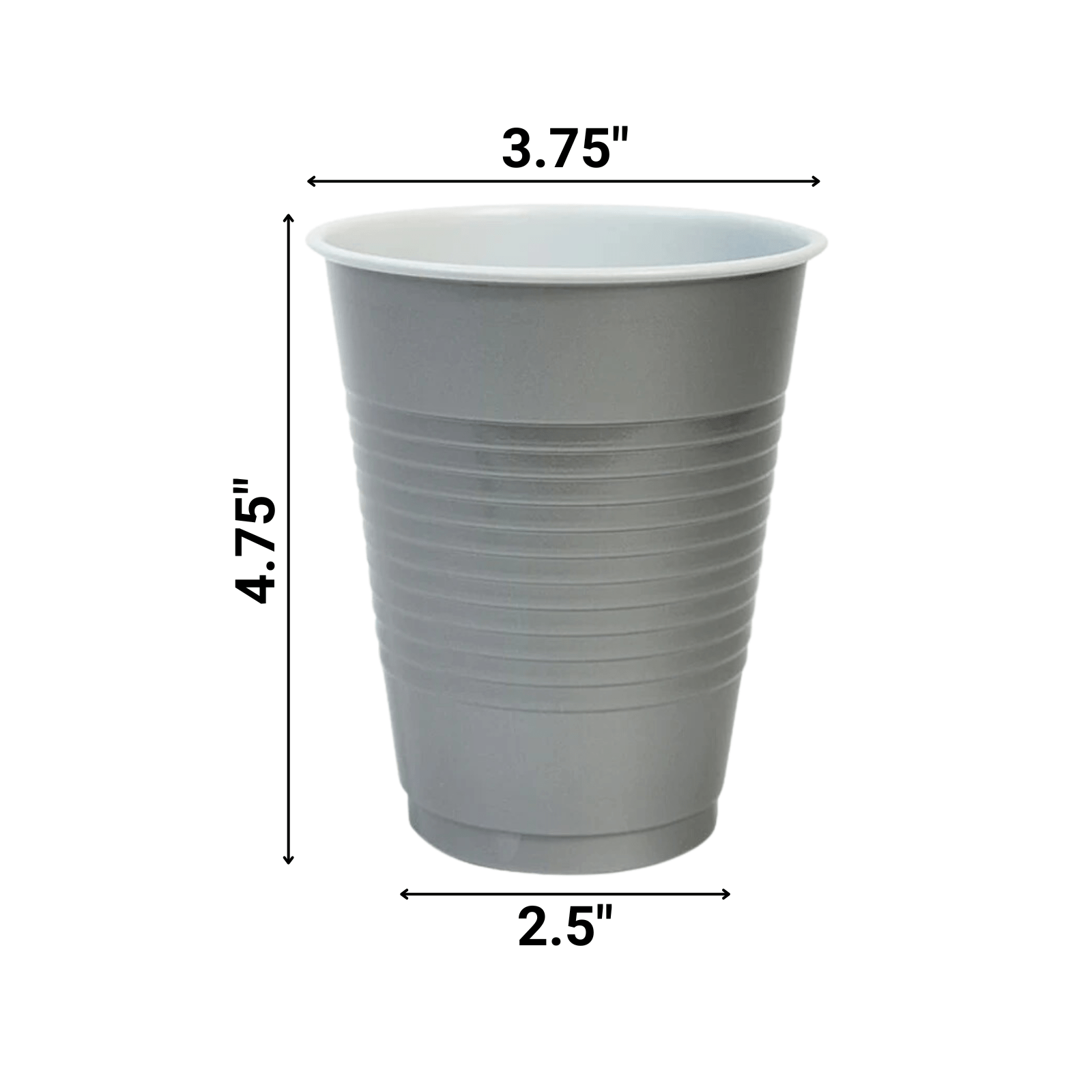 Hanna K. Signature Plastic Cups Silver 18 oz - Image 2