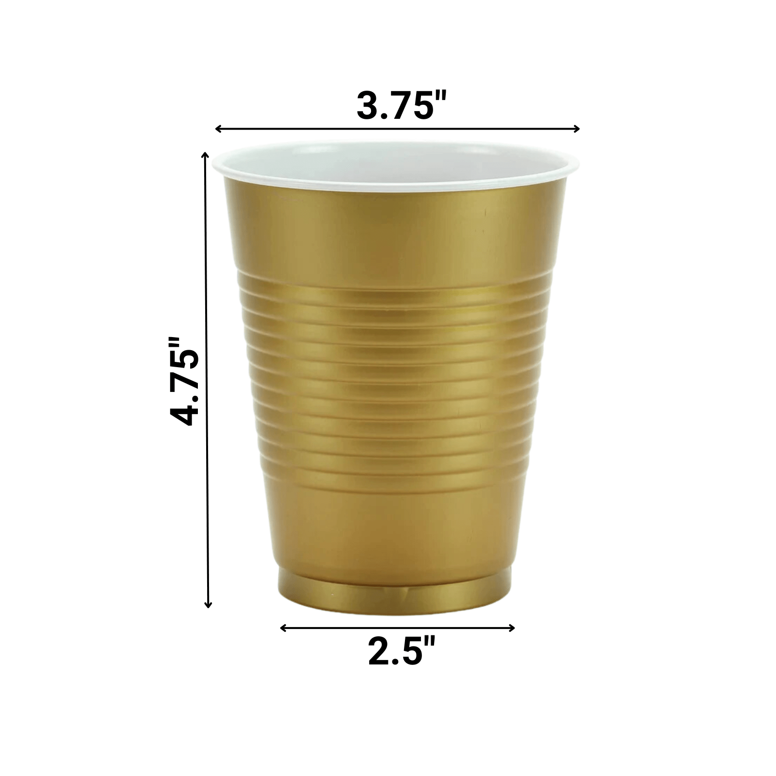 Hanna K. Signature Plastic Cups Gold 18 oz - Image 2