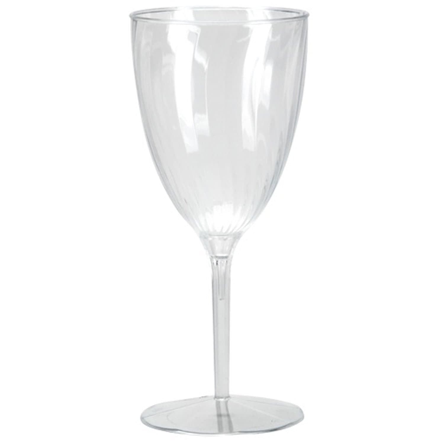 Elegant Plastic Wine Glasses Goblets 8 oz
