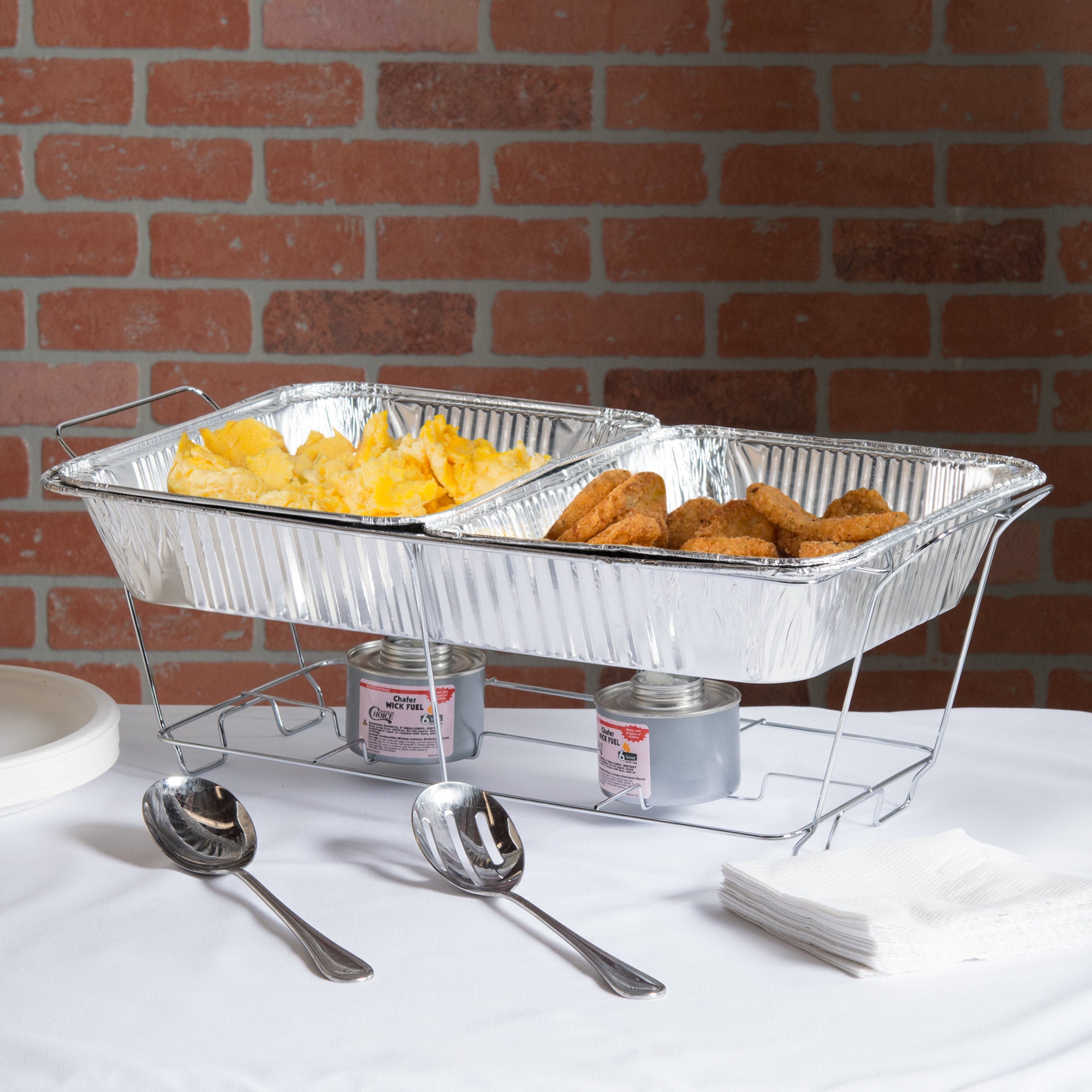 33PC Buffet Serving Kit Disposable Aluminum Refill Chafing Dish Buffet Serving kit (RACKS NOT INCLUDED) - Image 3