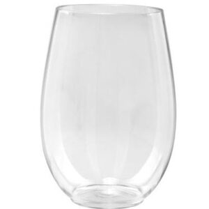 Lillian Tablesettings Plastic Wine Glasses Stemless Tumbler 16 oz