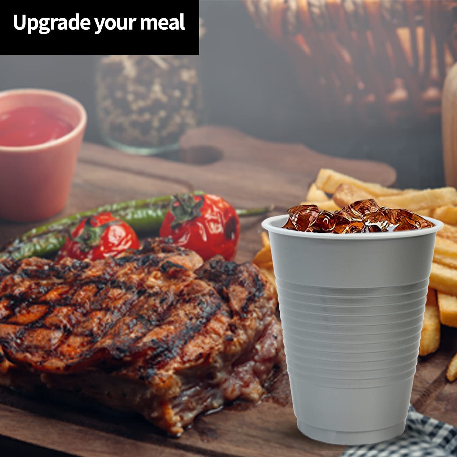 Hanna K. Signature Plastic Cups Silver 18 oz - Image 4