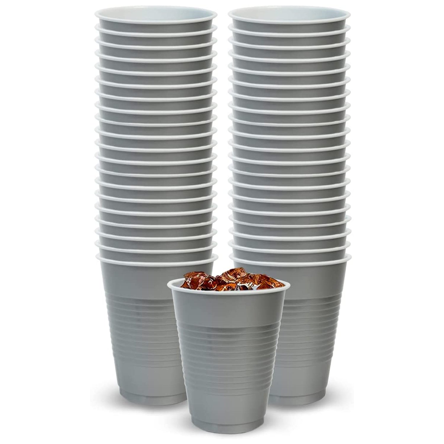 Hanna K. Signature Plastic Cups Silver 18 oz - Image 3