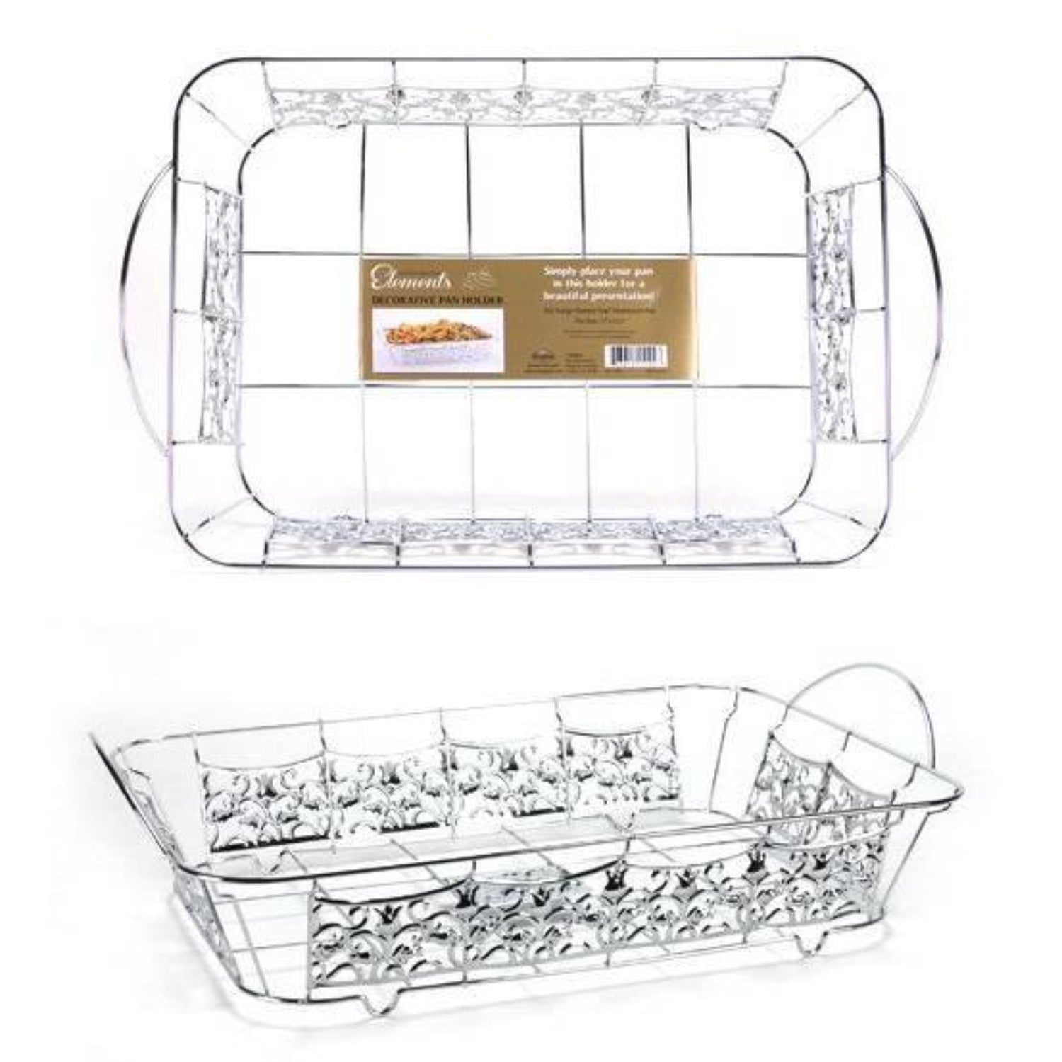 Hanna K. Signature Elements Decorative Disposable Aluminum Pan Holder Roaster - Image 2