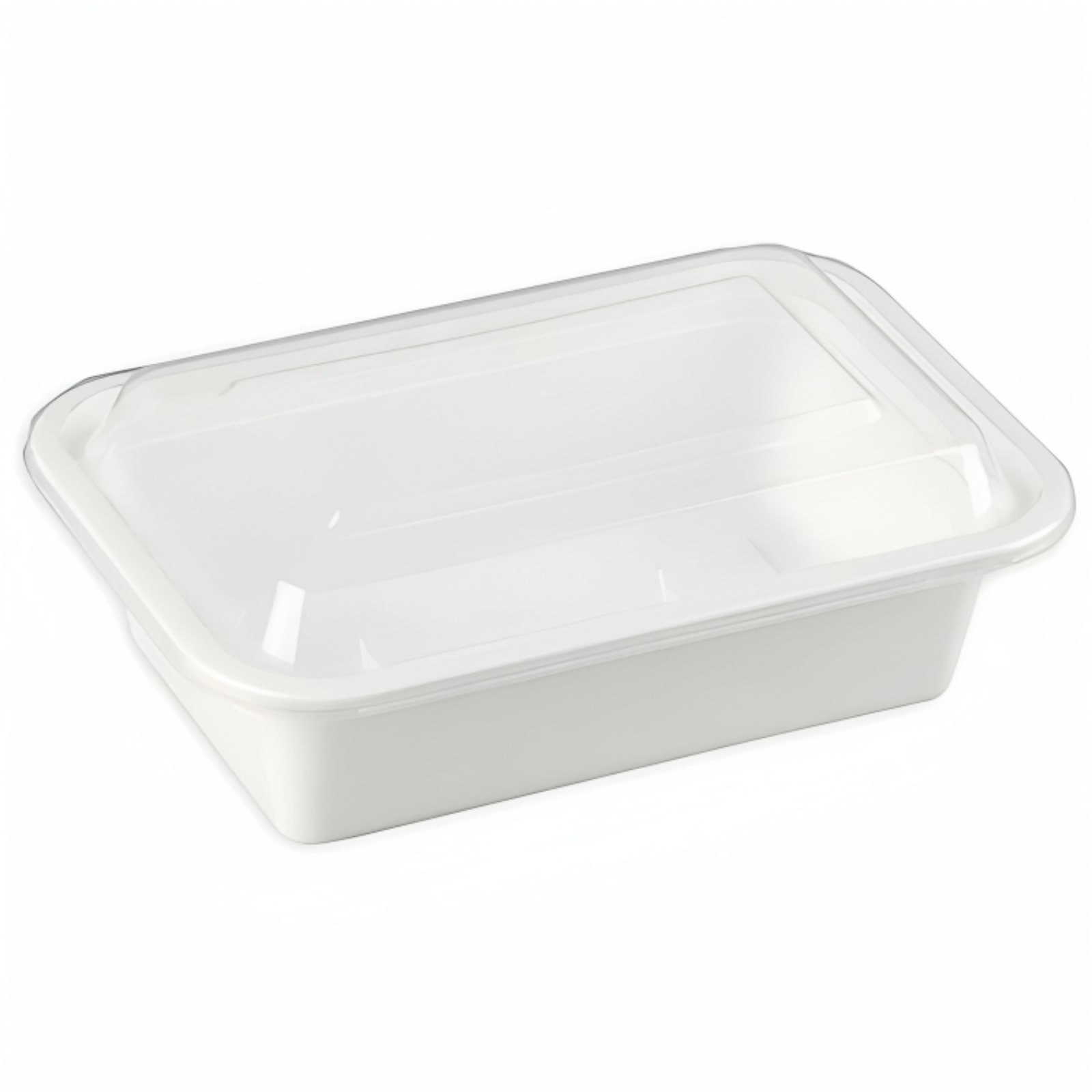 24oz Extra Strong Quality White Rectangular Meal Prep/ Bento Box Container